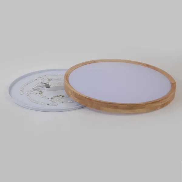 Brilagi - dimmelhető LED lámpatest WOODROUND LED/40W/230V 3000-6000K átmérő 60 cm + távirányító