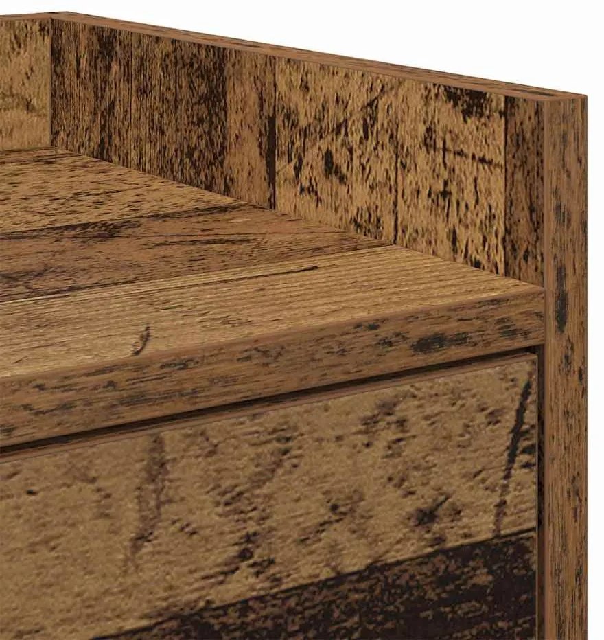 Éjjeli asztal fiókkal 2 pcs Régi fa 40 x 29 x 60 cm Faanyag