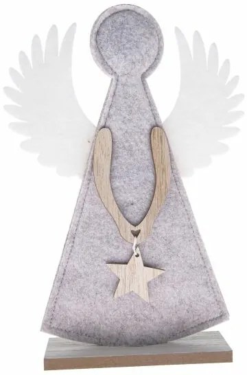 Angyal karácsonyi dekoráció 27 cm, polár