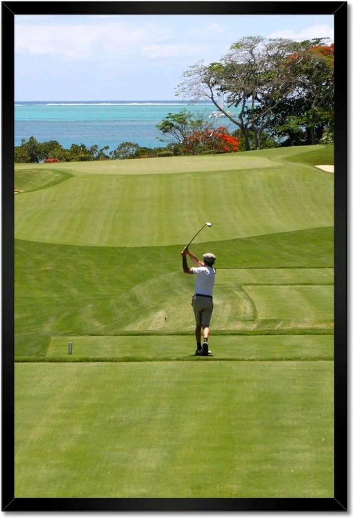 Poszterek keretben 40x60 Golfozó a mezőn