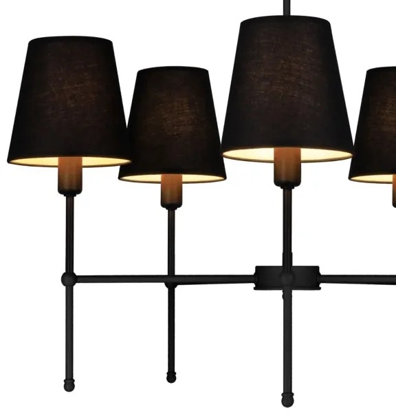 Rudas csillár MADELA 5xE14/40W/230V fekete