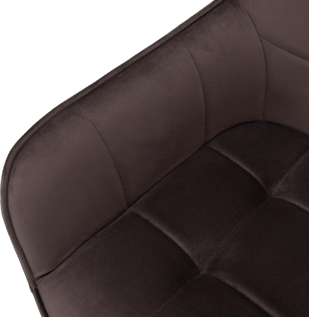 Design fotel, szürkésbarna Velvet/fekete, PETIN