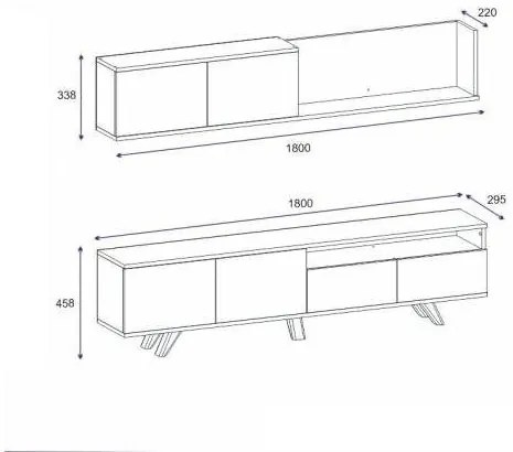 Nappali fal Valobe 2 (dió + antracit) . 1095673