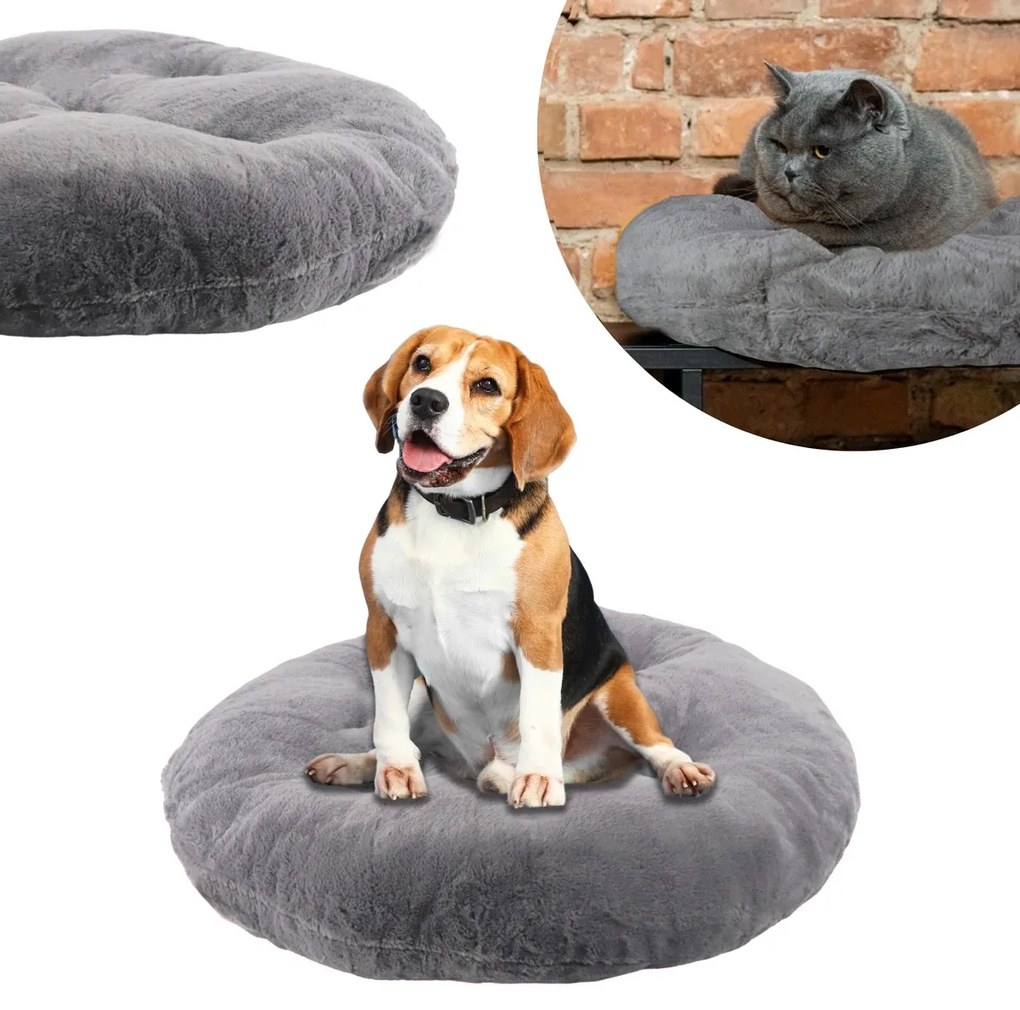 Domarex IVY PLUSH kutyafekhely, szürke, átmérő 65cm