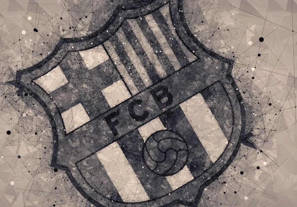 Poszter, Futball Club Barcelona, Fc Barcelona, Barca. Spanyolország.