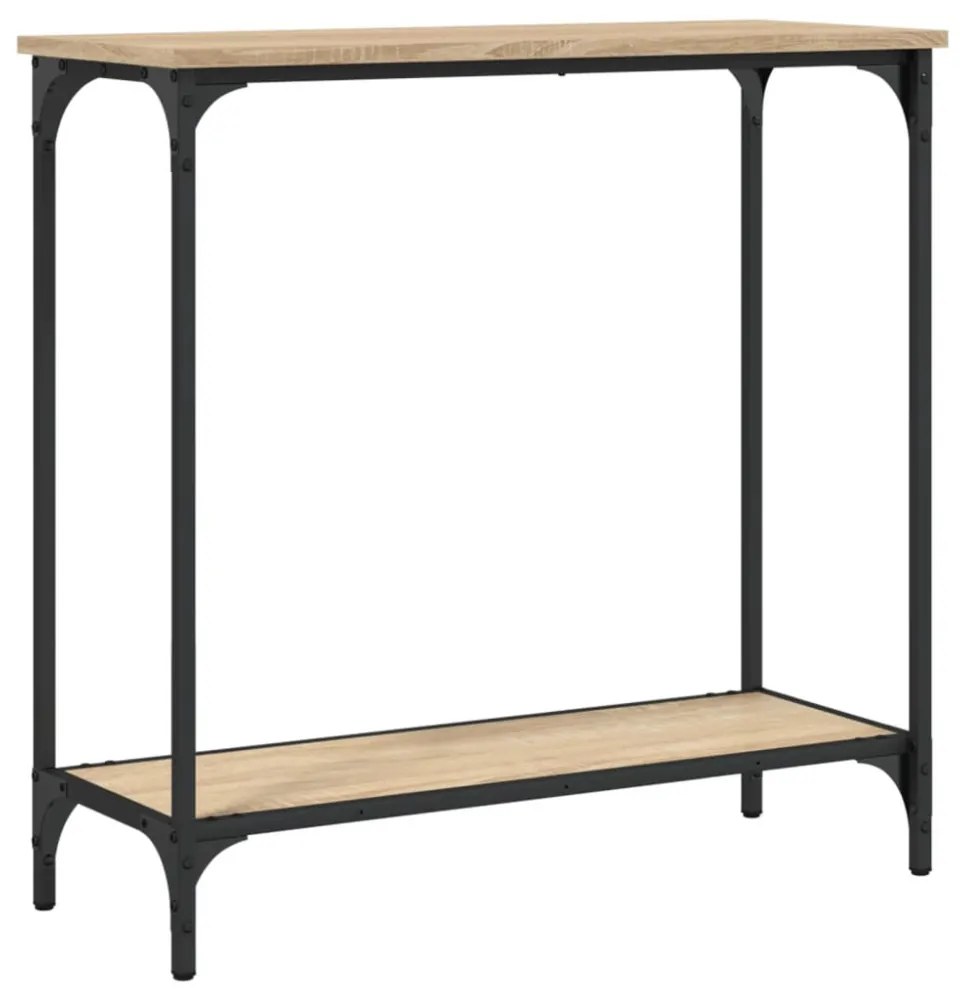 sonoma tölgyfa konzolasztal 75 x 30,5 x 75 cm rétegelt fából