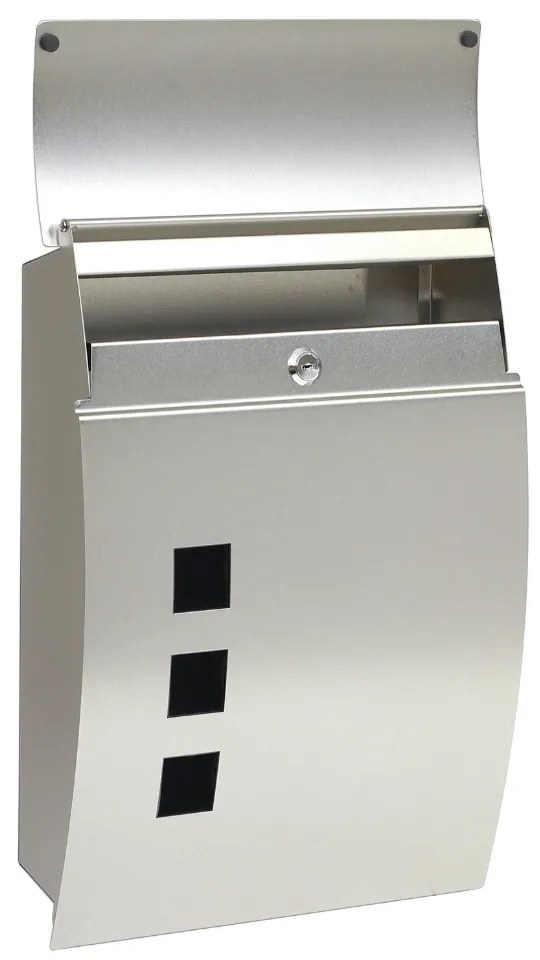 Postaláda BK 931, ablakos, rozsdamentes