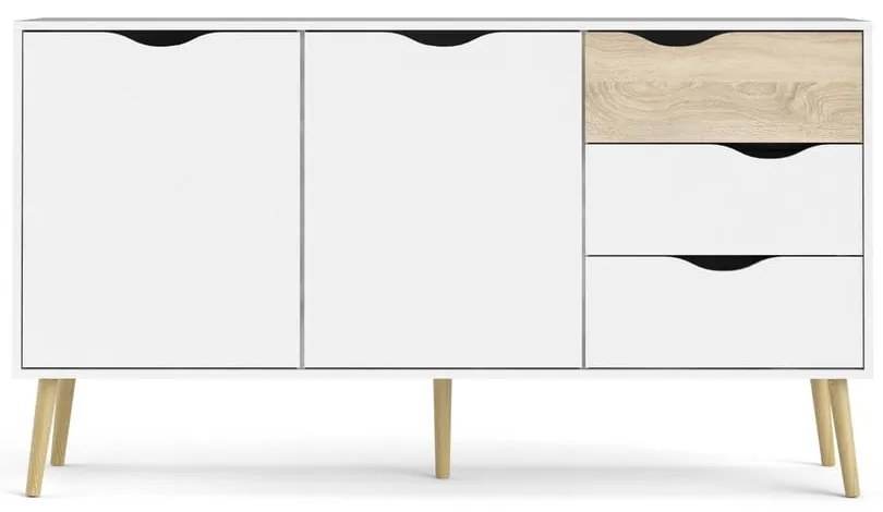 Fehér komód 147x82x39 cm Oslo – Tvilum