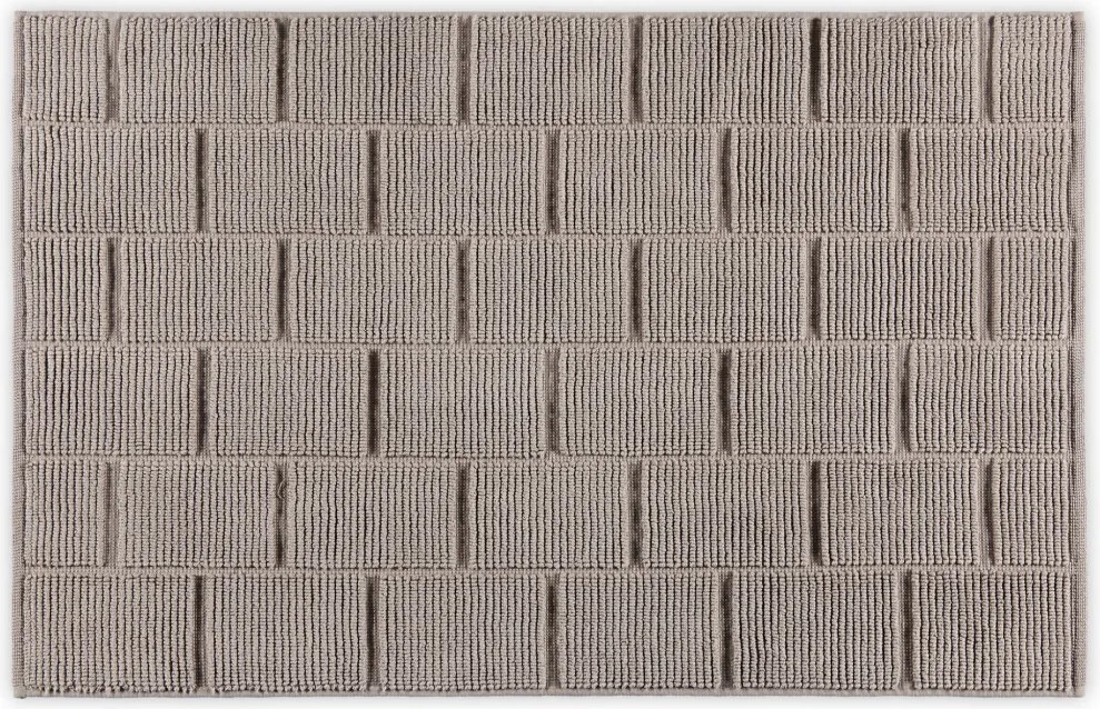 Tile fürdőszobaszőnyeg, barna, 50×80 cm