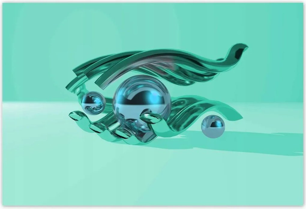 Poszterek 185x125 Menta türkiz gömbök