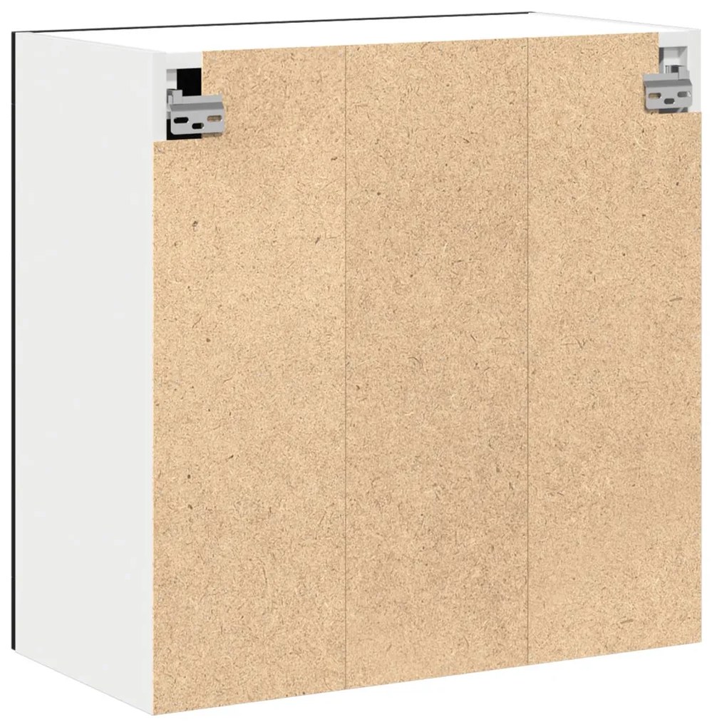 vidaXL Fekete tölgy függő üveg szekrény - 60x31x60 cm, mérnöki fából
