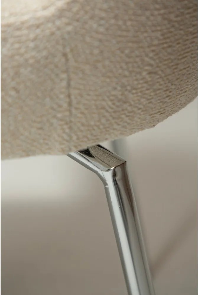 Krémszínű kárpitozott étkezőszék Glam – DAN-FORM Denmark