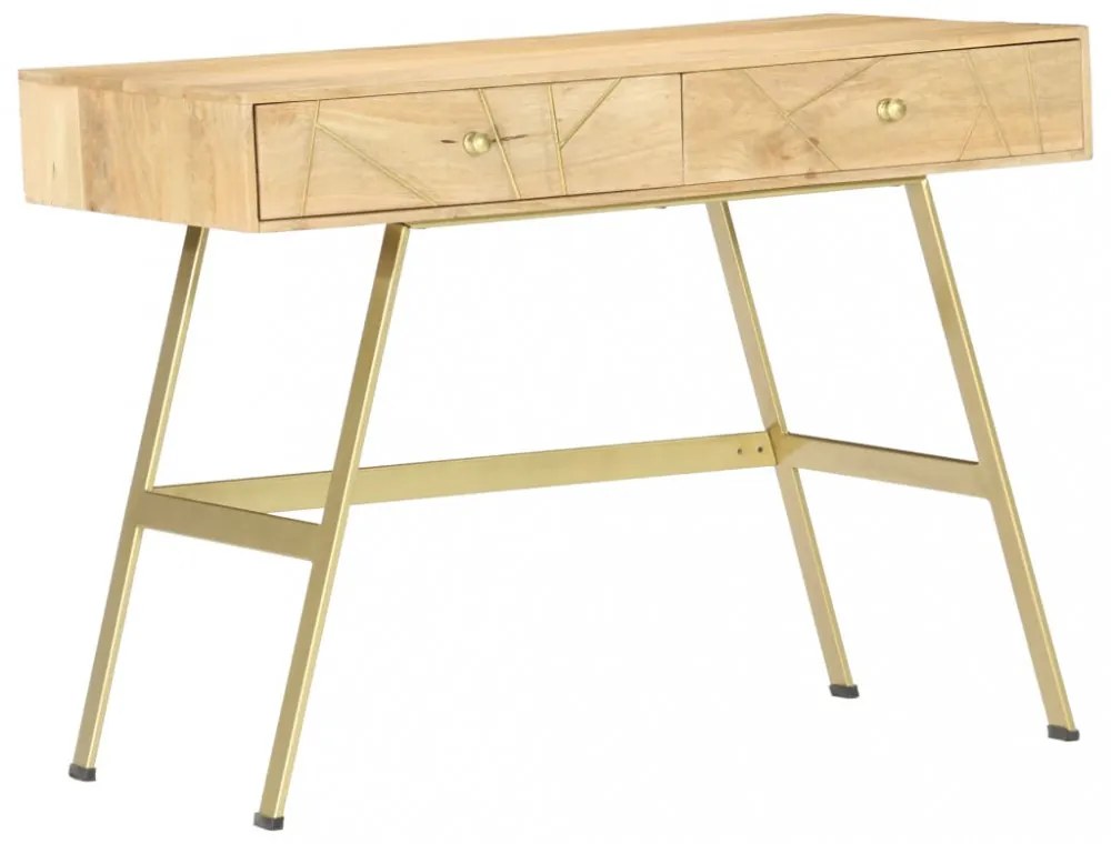 fiókos tömör mangófa íróasztal 100 x 55 x 75 cm