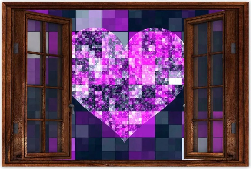 Poszterek 120x80 Szív alakú mozaik