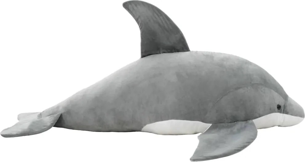 vidaXL szürke delfin plüssjáték