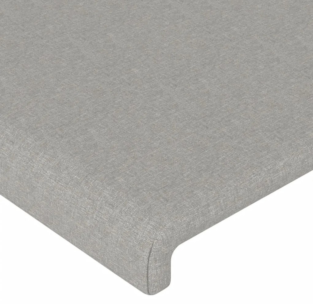 világosszürke szövet LED-es fejtámla 103x16x118/128 cm