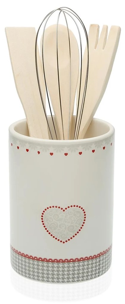 Vintage stílusú fakanáltartó