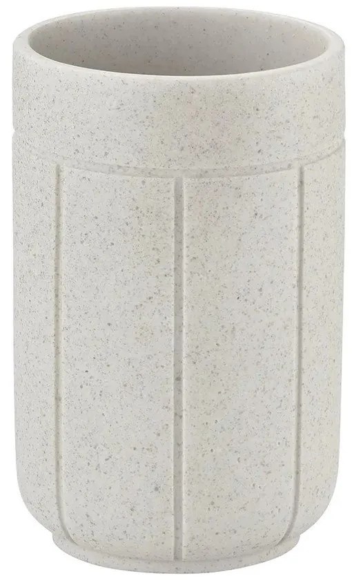 Krémszínű poligyanta fogkefetartó pohár Kua – Blomus