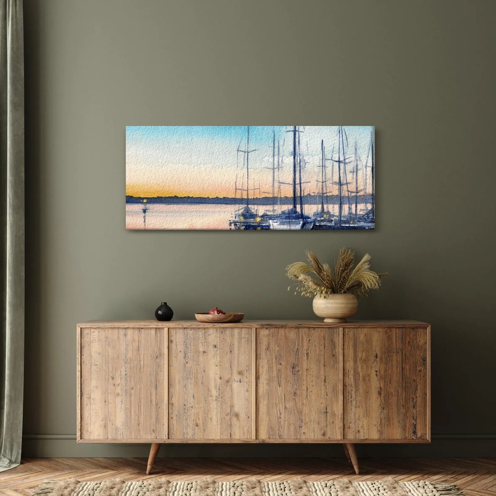 Kép - Csónakázás, akvárium (120x50 cm)