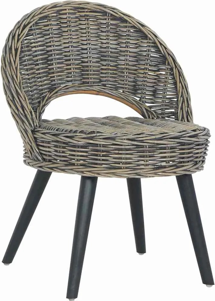 vidaXL fekete kubu rattan kanapészék