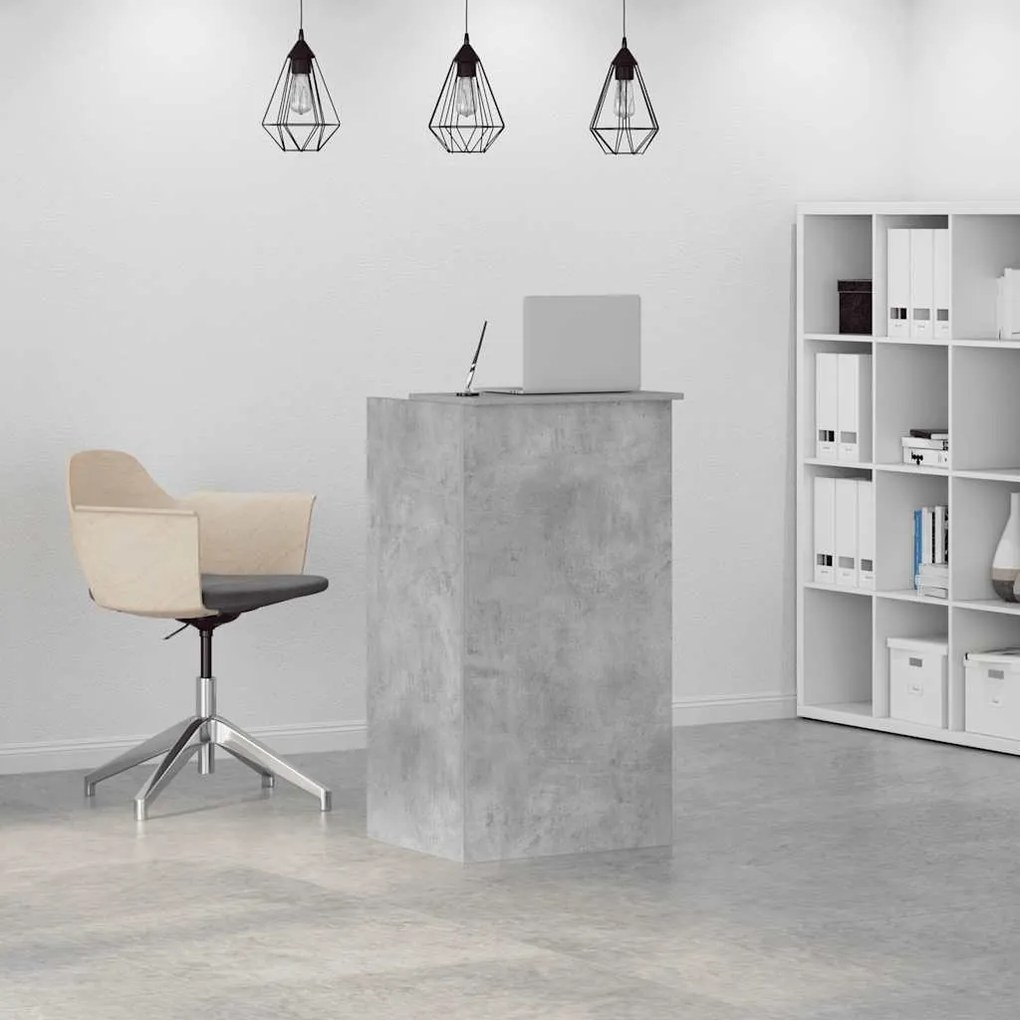 recepciós pult betonszürke 55x50x103,5 cm szerelt fa