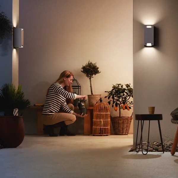 Philips 17339/48/PN - Kültéri fali lámpa MYGARDEN TROWEL 2xGU10/5W