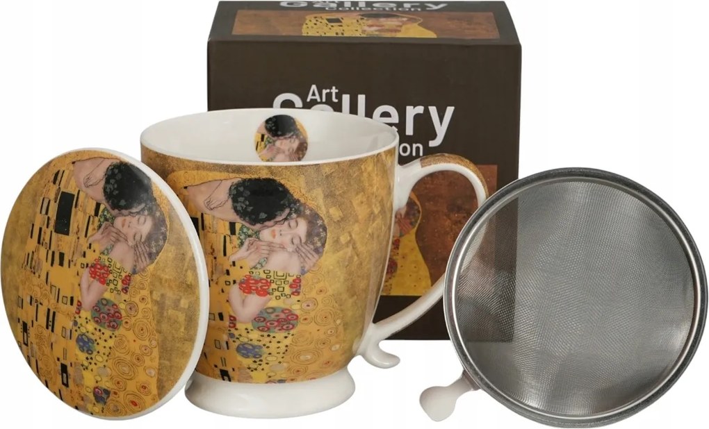 Porcelán teásbögre Klimt 510 ml-es teáscsésze