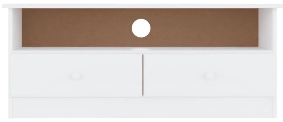 ALTA fehér tömör fenyőfa fiókos TV-szekrény 100x35x41 cm
