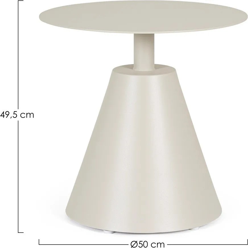 Alumínium kerek kerti kisasztal ø 50 cm Aloha – Bizzotto