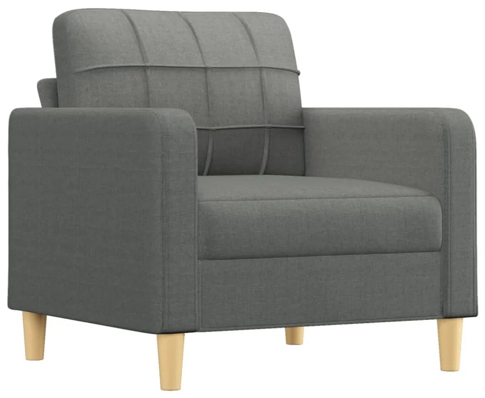 sötétszürke szövet kanapéfotel 60 cm