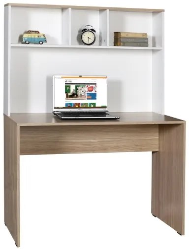 Munkaasztal 149x110 cm fehér/barna