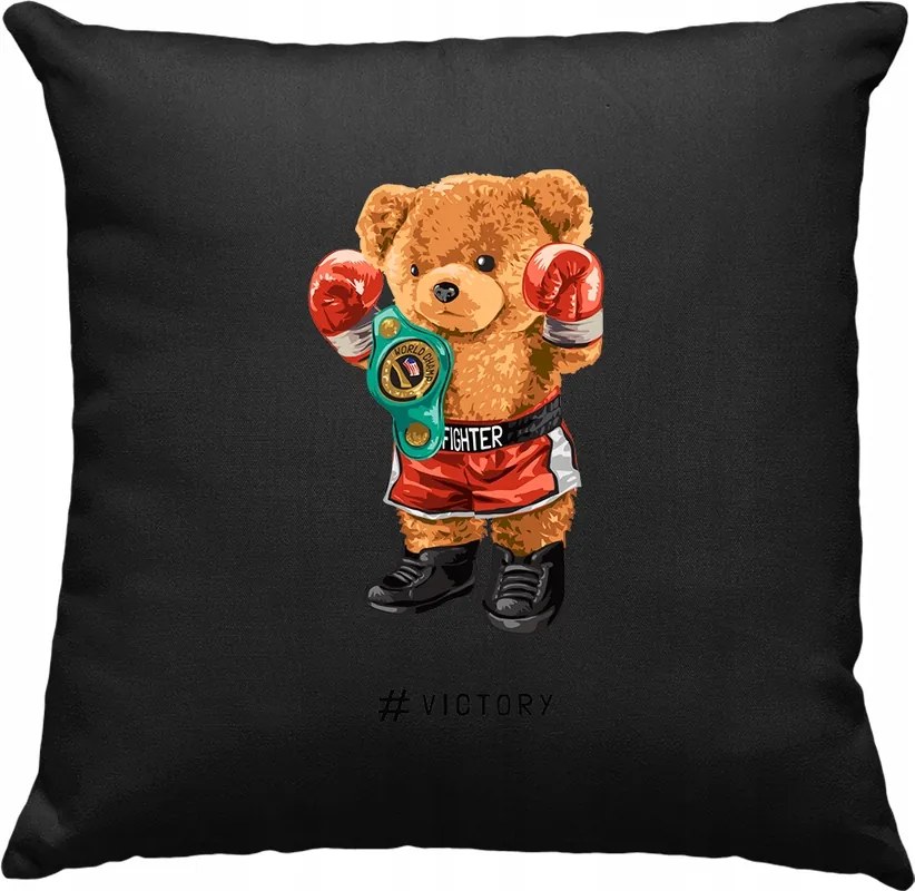 Ralph mackó boxer párna, fekete