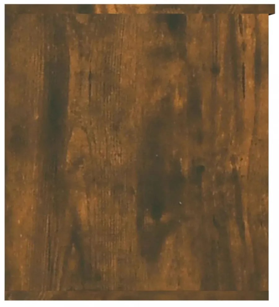 füstös tölgy színű szerelt fa tárolóláda 84 x 42 x 46 cm