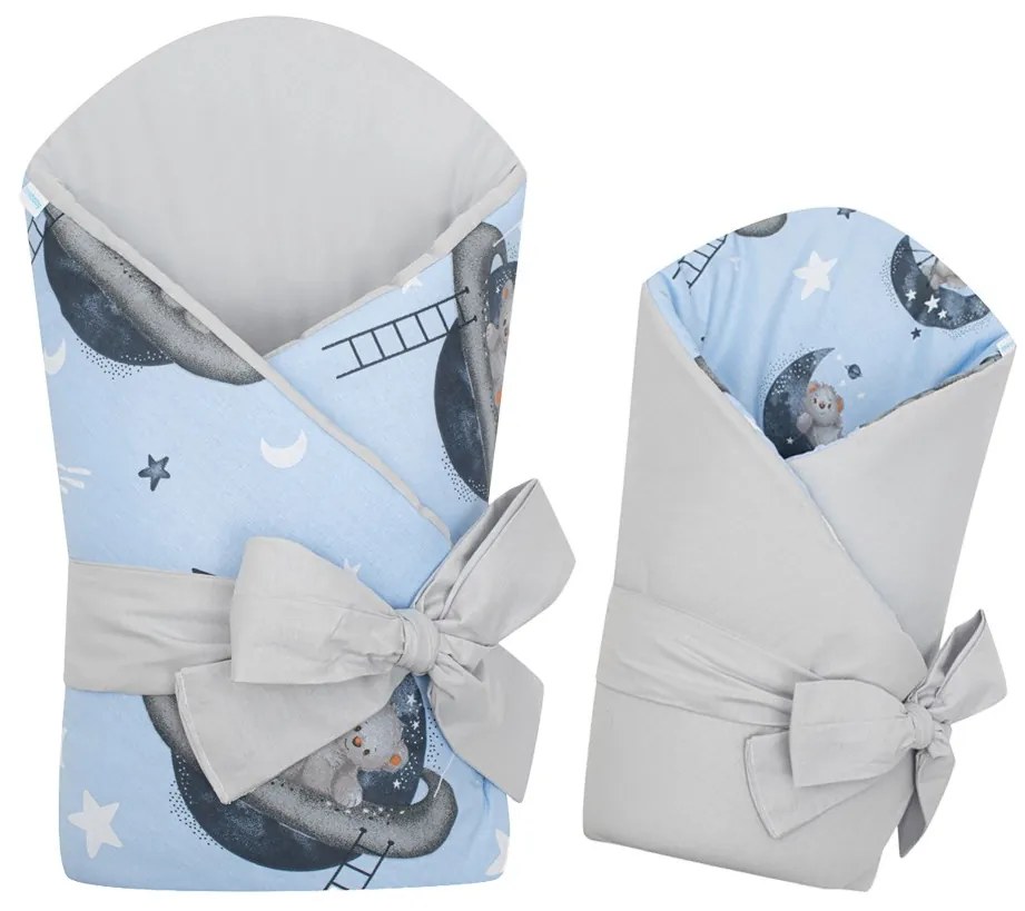 Kétoldalas gyerek pólya New Baby Teddy bear in space 80x80 cm