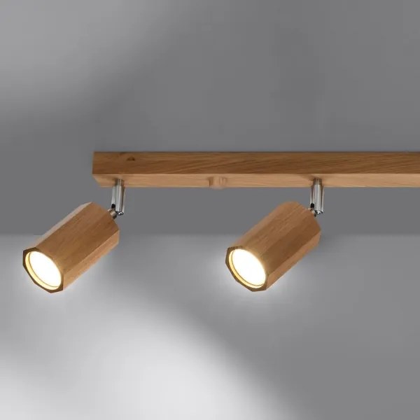 Sollux SL.1031 - Spotlámpa ZEKE 4xGU10/40W/230V tölgy