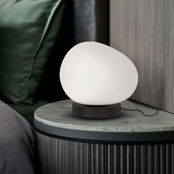 Asztali lámpa STONES 1xE27/40W/230V fekete