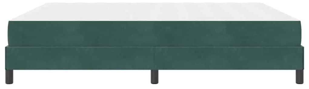 Boxspring ágy matraccal Sötétzöld 180 x 200 cm Bársony