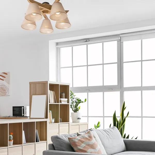 Mennyezeti csillár ANTONIO 5xE14/40W/230V tölgy