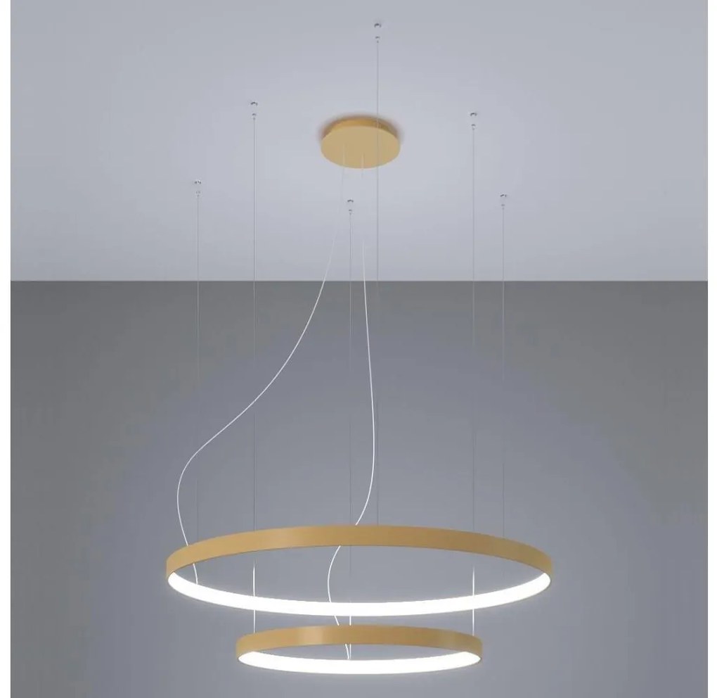 Thoro TH.268 - RIO LED csillár 80W, 230V, CRI95, 4000K, arany