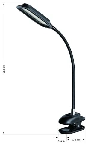 Immax 08998L - LED+CCT dimmelhető asztali csíptetős lámpa CLIP 7,5W/230V fekete