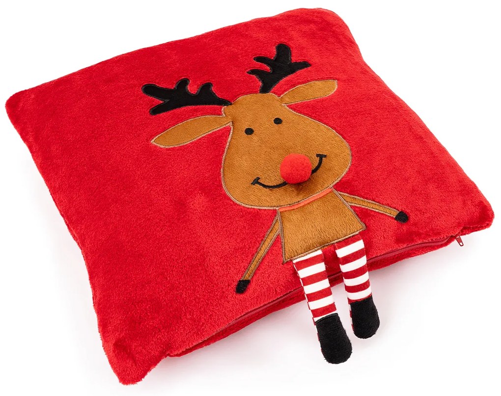 4Home Happy Reindeer karácsonyi párnahuzat, 40 x 40 cm
