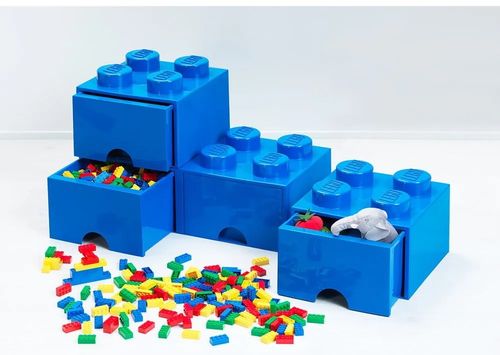 Kék, fiókos tárolódoboz, 31 x 16 cm - LEGO®