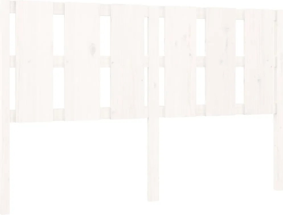 vidaXL fehér tömör fenyőfa ágyfejtámla 155,5x4x100 cm