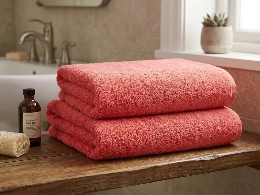 Fürdőlepedő NORIELLE 70x140 cm piros, 100% pamut