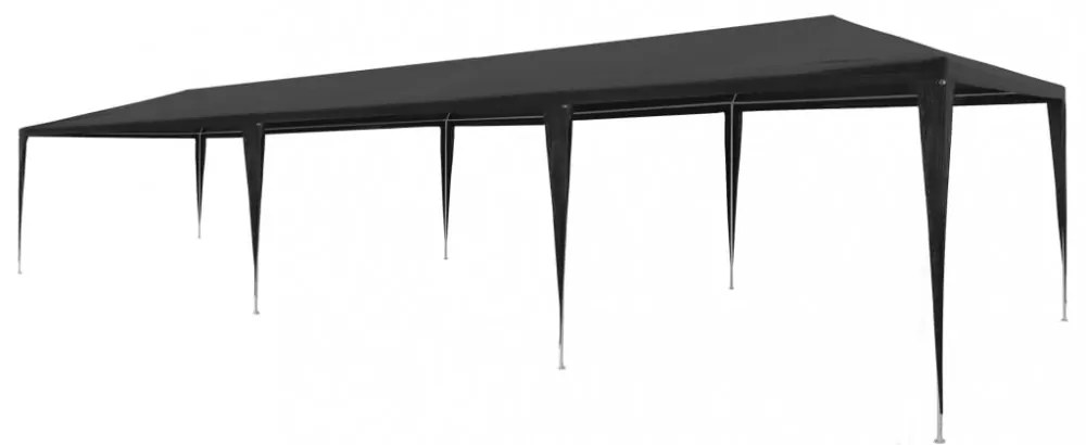 antracitszürke PE rendezvénysátor 3 x 9 m