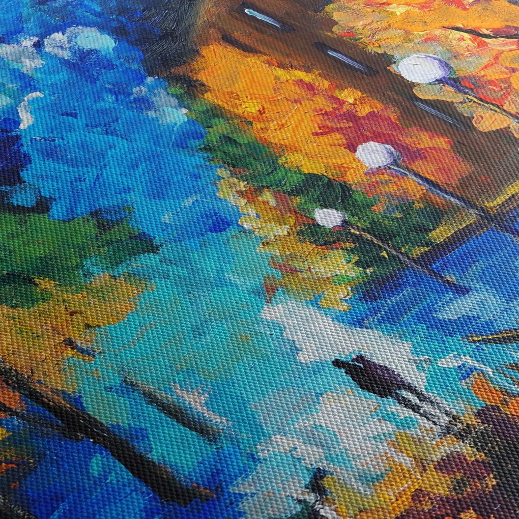 Kép - szerelmesek, pointillizmus (90x60 cm)