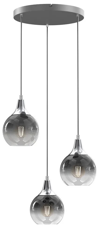 Csillár zsinóron MONTE 3xE27/60W/230V matt króm