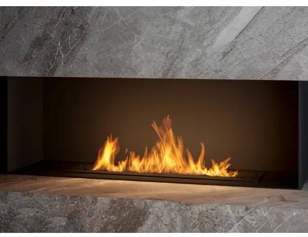 InFire - Beépített BIO kandalló 7,5x80 cm 6kW fekete
