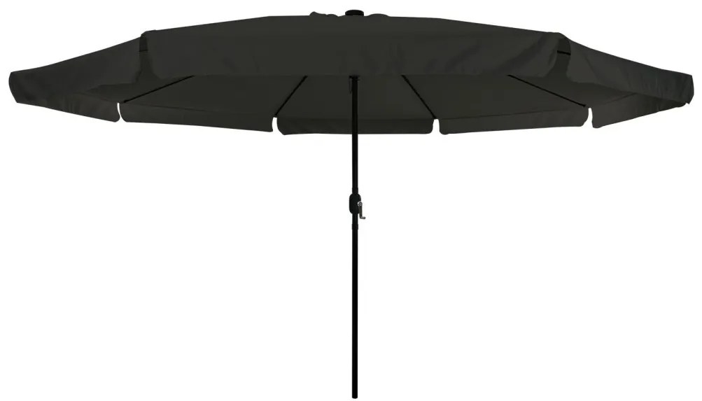 Kerti Napernyő LED Fénnyel ø395x245 cm Fekete
