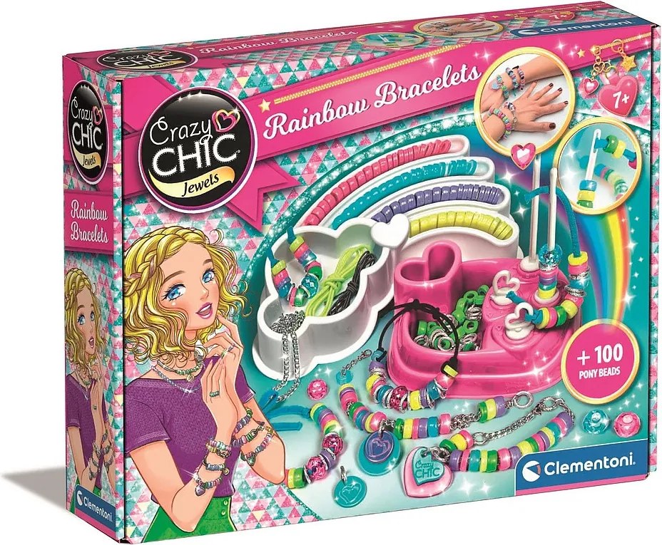 Crazy Chic Rainbow karkötő készítő kreatív szett Clementoni